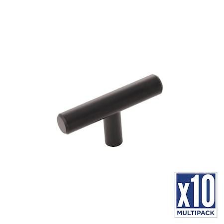 Hickory Hardware Knob T 2-3/8 Inch X 1/2 Inch, 10PK HH075591-MB-10B